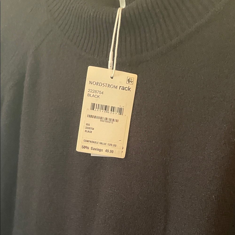 Nordstrom Womens Classic Black Crewneck Sweater  Dress , Size M but stretchy